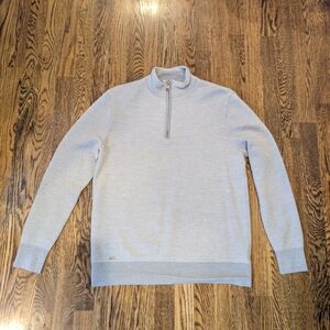UNTUCKit Men's Quarter Zip Up Sweater in Light Gray